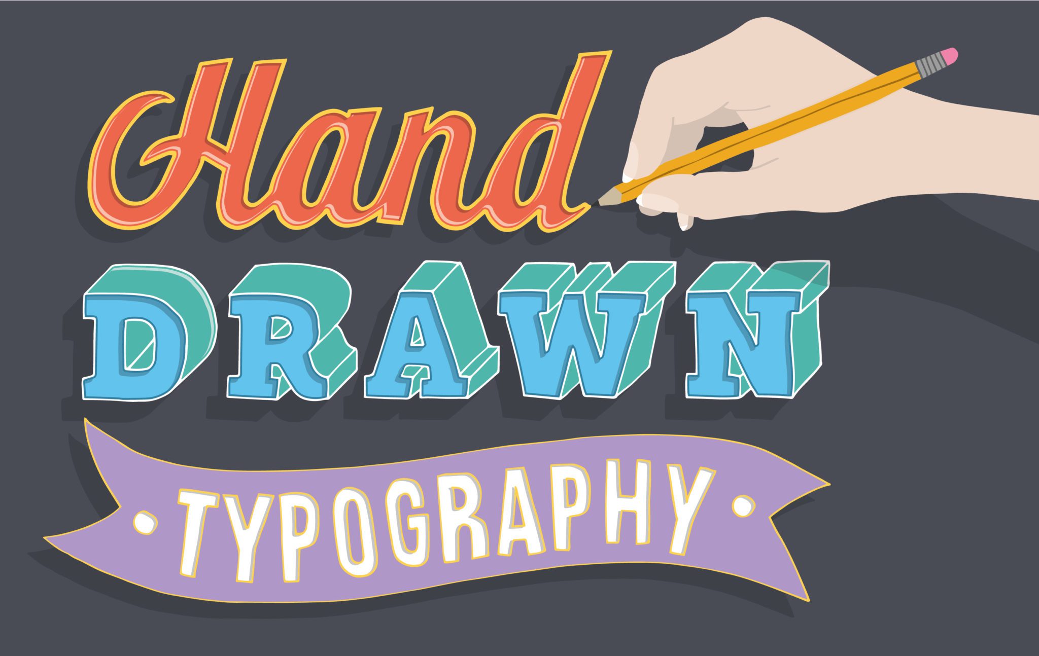 Hand Drawn Typography Learn Hand Lettering For Beginners Fluro