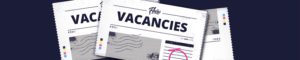 Fluro vacancies newspaper graphic banner