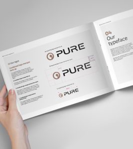 Pure digital branding book mock up