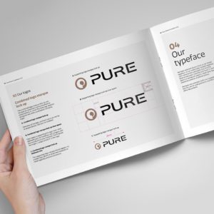 Pure digital branding book mock up