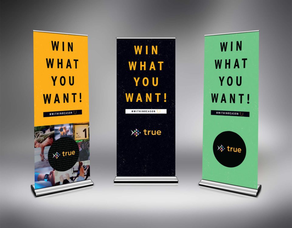 True Student Living physical banners mock up