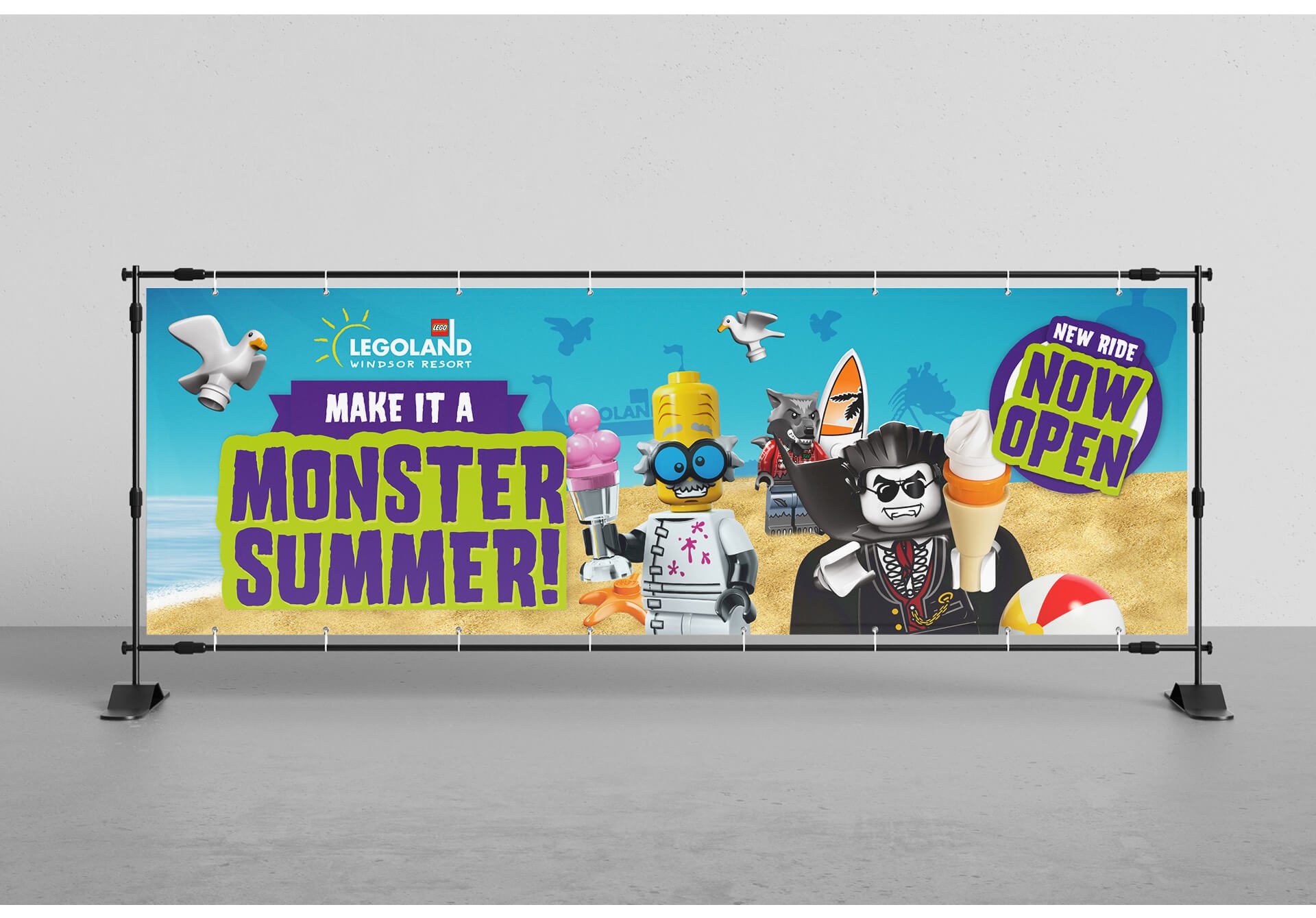 Legoland Monster Summer poster mock up