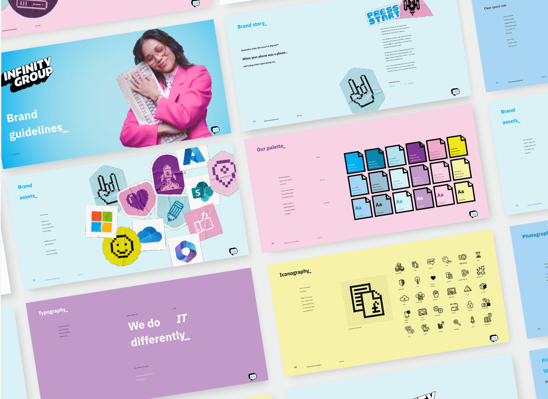 Infinity Mockup with Brand Guidelines