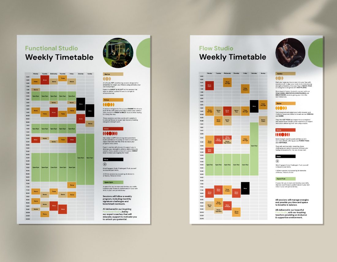 Forest House Timetable Mockup