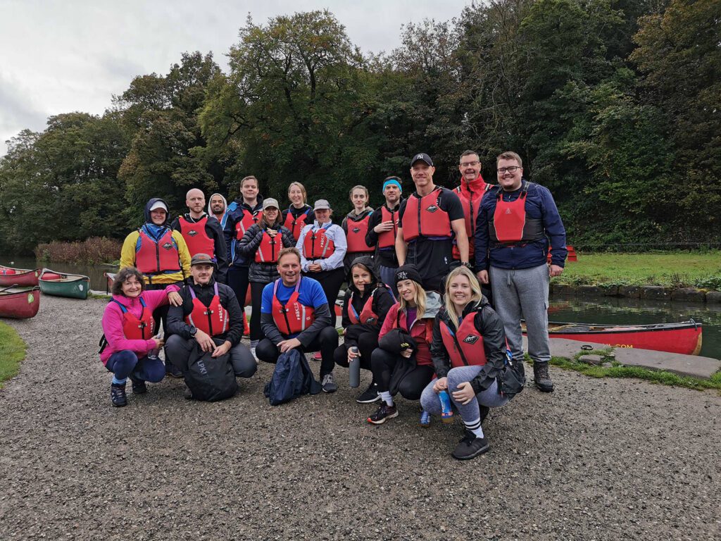 Group photo before canoeing