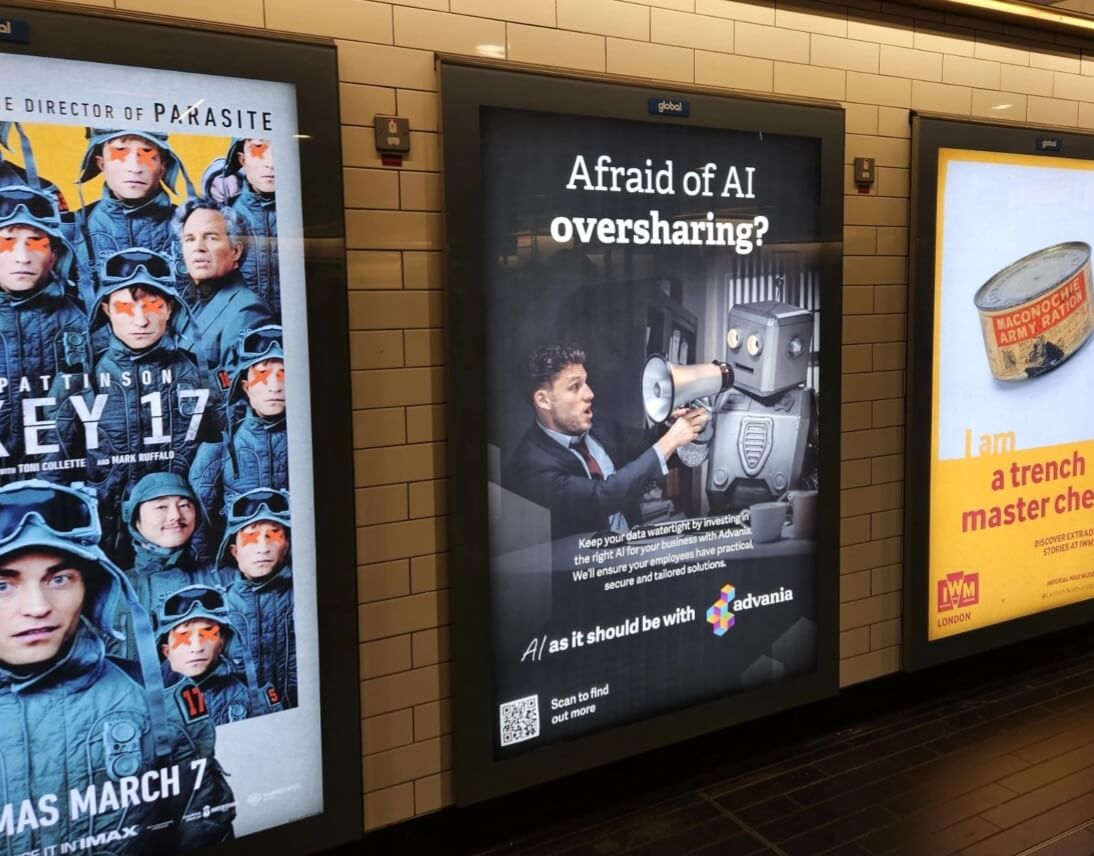 Advania poster on London Underground
